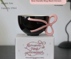 Ceramic Princess Mug – Fairytale Design Coffee & Tea Cup (White & Pink / Black & Pink)