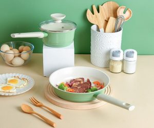 Ceramic Non-Stick Enamel Pan – Stainless Steel & Aluminum Alloy Cookware