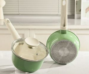 Ceramic Non-Stick Yellow Pot – Aluminum Alloy Cookware for Even Heating