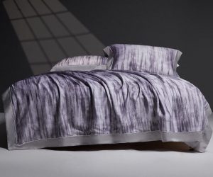 Purple Lyocell Luxury Print 4-Piece Bedding Set – Spring & Summer Bed Linen (Single / Double / King)