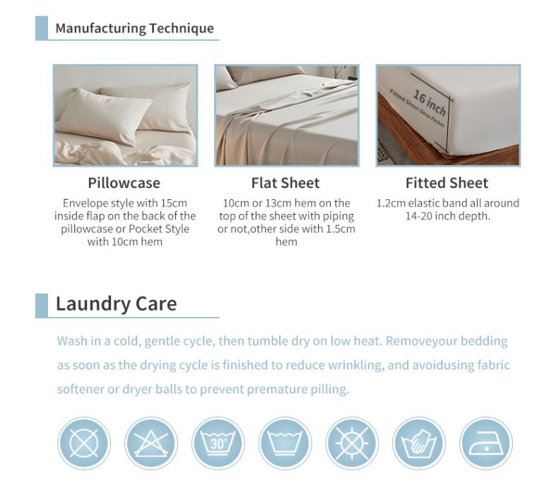 Light Grey Lyocell 4-Piece Bedding Set – Soft, Breathable Bed Linen (Twin / Full / Queen / King) - Image 4