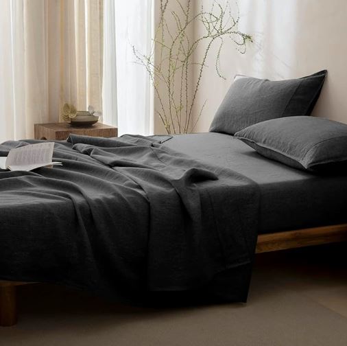 Beige Cotton & Linen 4-Piece Bedding Set – Soft, Breathable Bed Linen (Single / Double / King) - Image 3