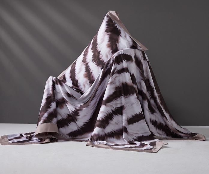 Lyocell Luxury Feather Print 4-Piece Bedding Set – Spring & Summer Bed Linen (Single / Double / King) - Image 5