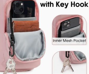 Water Bottle Carrier Bag with Phone Pocket – Hands-Free Pouch for Walking, Travel & Daily Use