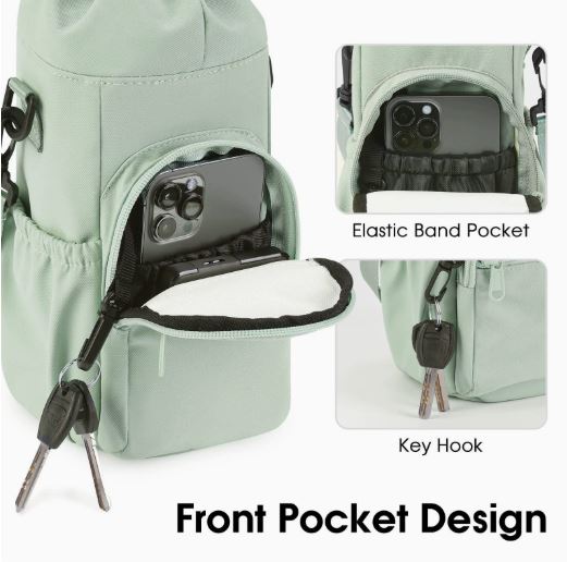 Drawstring Water Bottle Carrier Bag – Secure Hands-Free Pouch for Travel, Walking & Daily Use