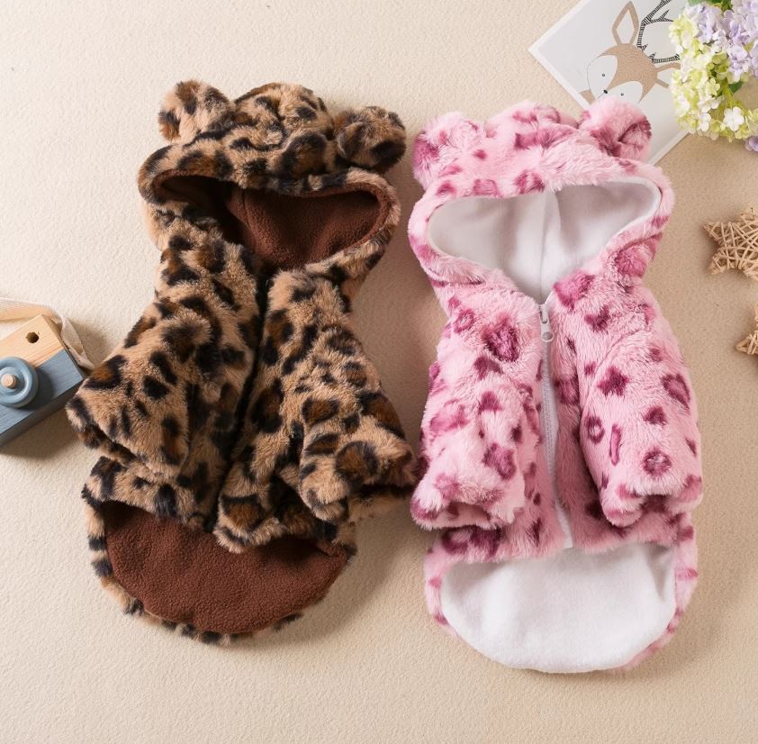 Hooded Plush Dog Jacket – Warm Winter Coat for Small Dogs - Image 3