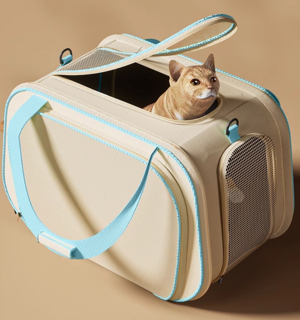 Portable Cat & Dog Carrier Bag – Lightweight Pet Travel Bag for Daily Use (Hand Handle / Pull Handle)