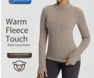 Wool Yoga Wear Warm Base Layer Top – Soft Stretch Thermal Activewear