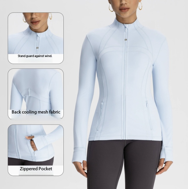 Women’s Slim Fit Yoga Jacket (NILIT) – Stretchy, Breathable & Sculpting Fit - Image 2
