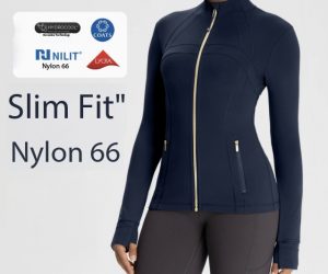 Women’s Slim Fit Yoga Jacket (NILIT) – Stretchy, Breathable & Sculpting Fit