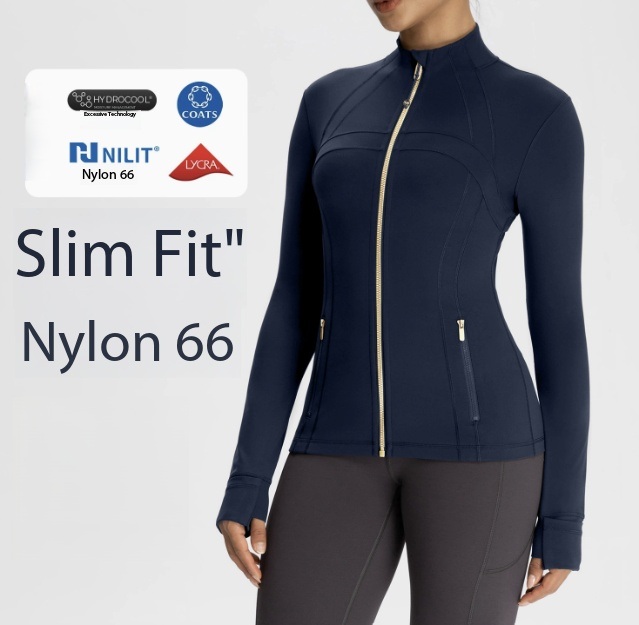 Women’s Slim Fit Yoga Jacket (NILIT) – Stretchy, Breathable & Sculpting Fit