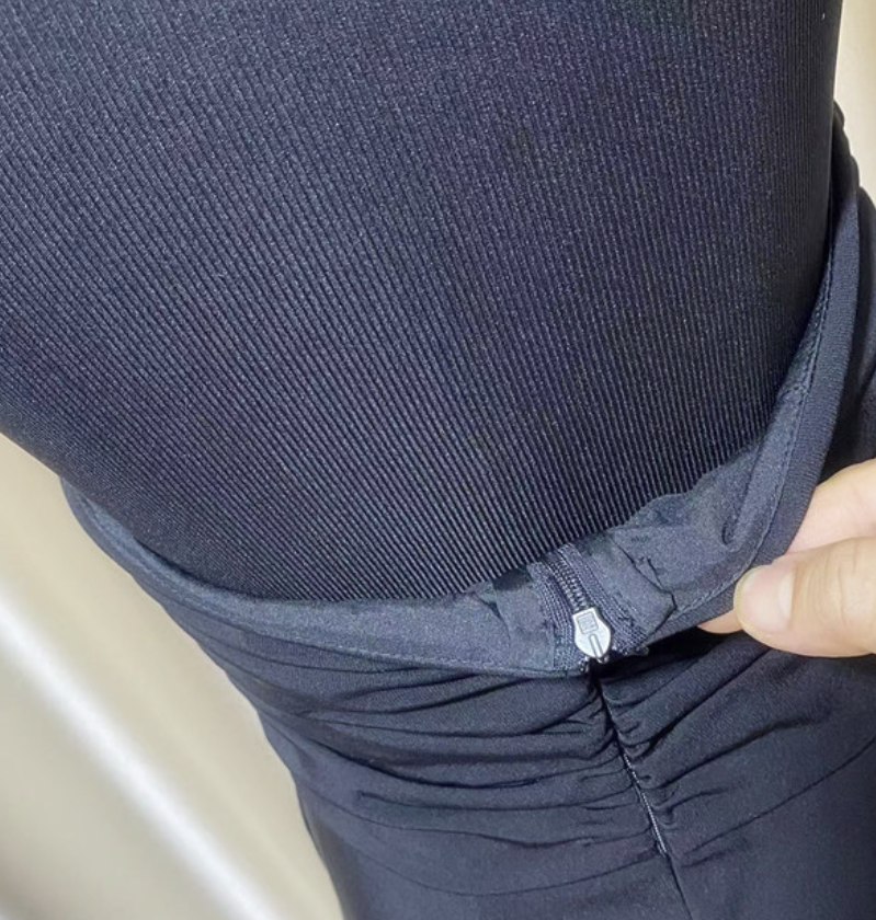 Stretch Sleeveless Vest Top with Pleated Wide-Leg Pants Set, Black Polyester Fiber - Image 5