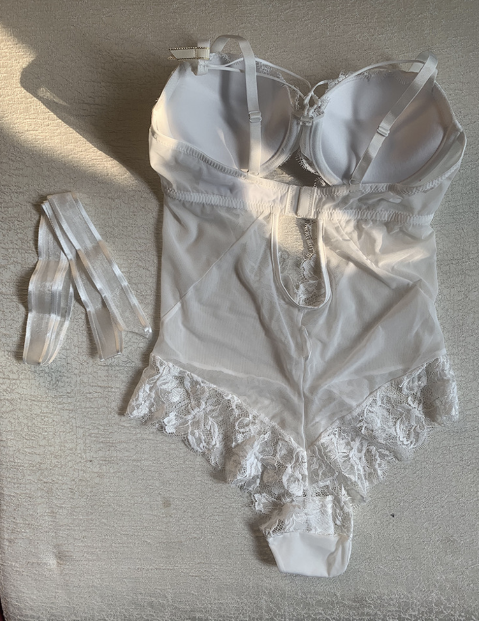 Lace Bow Bodysuit Lingerie for Women, Elegant Fit & Soft Comfort - Image 9