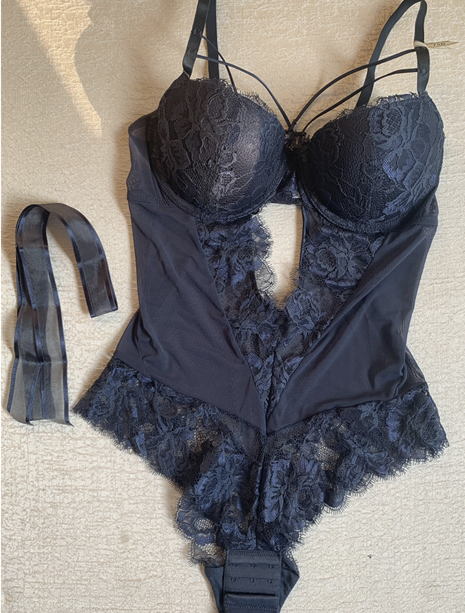 Lace Bow Bodysuit Lingerie for Women, Elegant Fit & Soft Comfort - Image 10