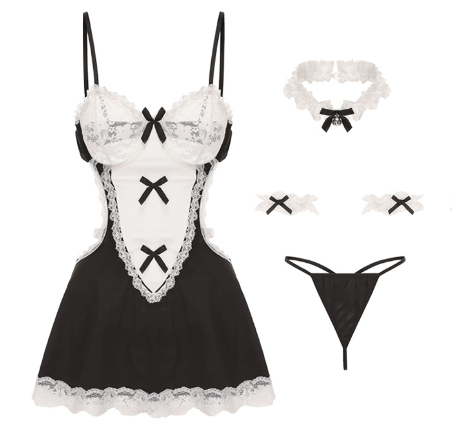 Sexy Maid Lingerie – Elegant & Flattering Costume - Image 3