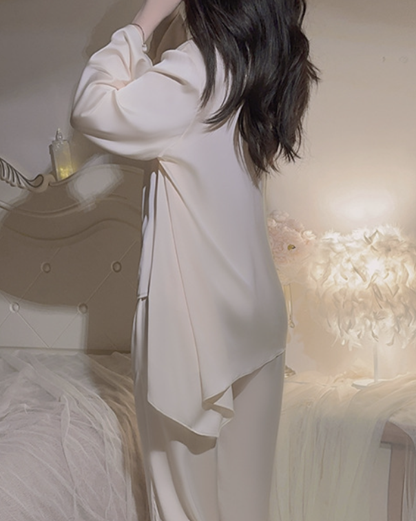 Rosewood Satin Halter Neck Pyjama Set – Smooth, Elegant & Comfortable - Image 3