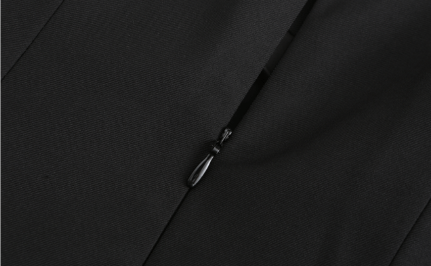 French-Style Light Evening Dress, Elegant Polyester Fiber in White, Black & Red - Image 6