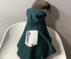 Attack on Titan-Inspired Dog & Cat Cloak, Cosplay Costume for Pets