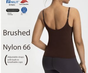 Women’s NILIT Sports Vest, Long Strappy Design with Padded Support