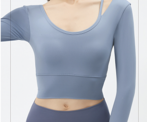 Women’s Long-Sleeved Yoga T-Shirt, Stretch Fit & Breathable Comfort